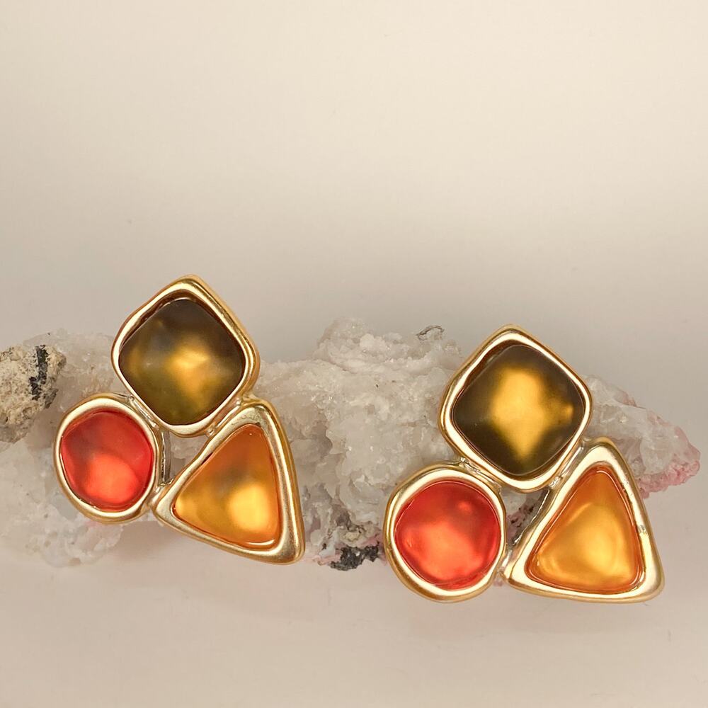 Funky Geometric 80s Earrings